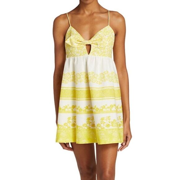 Alice + Olivia Melvina Tie Front Babydoll Dress - Picture 1 of 9
